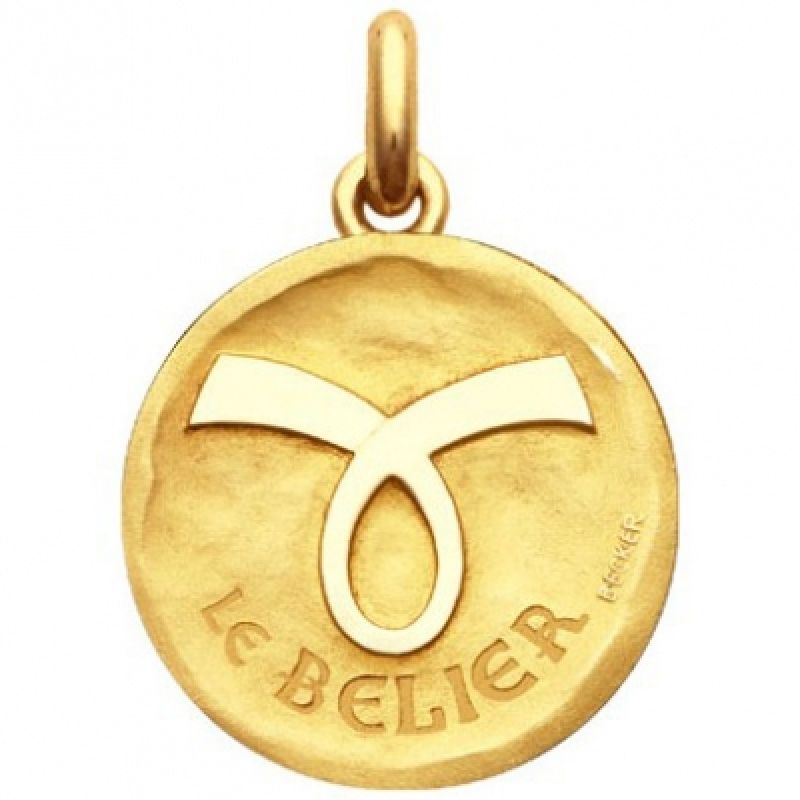 Médaille symbole Bélier (or jaune 750°) Becker