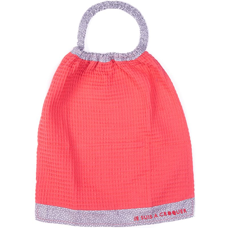 Bavoir passe-tête corail Je suis à croquer BB & Co