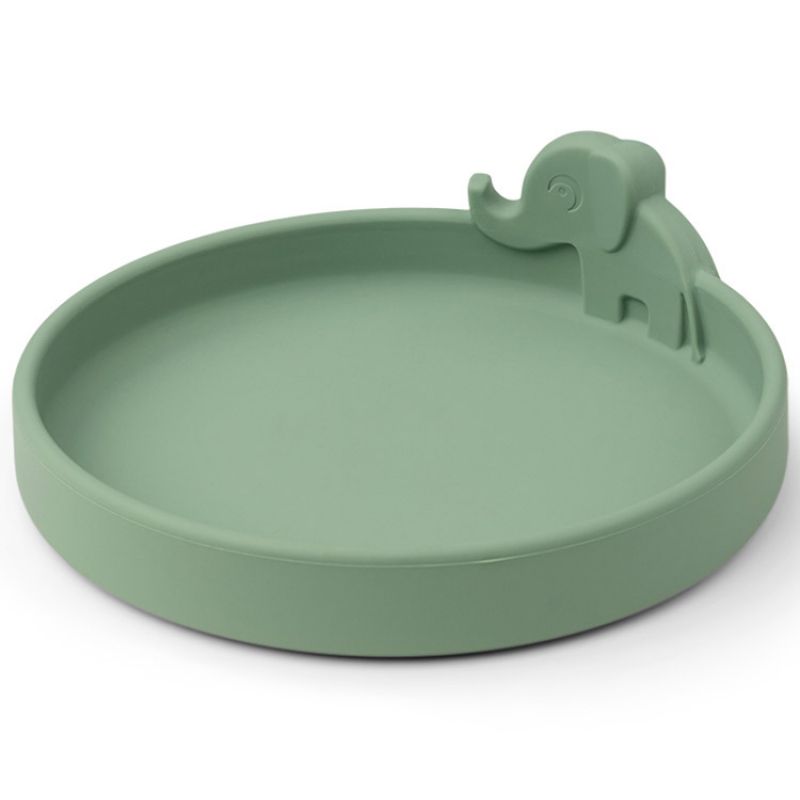 Assiette en silicone Elphee verte Peekaboo Done by Deer