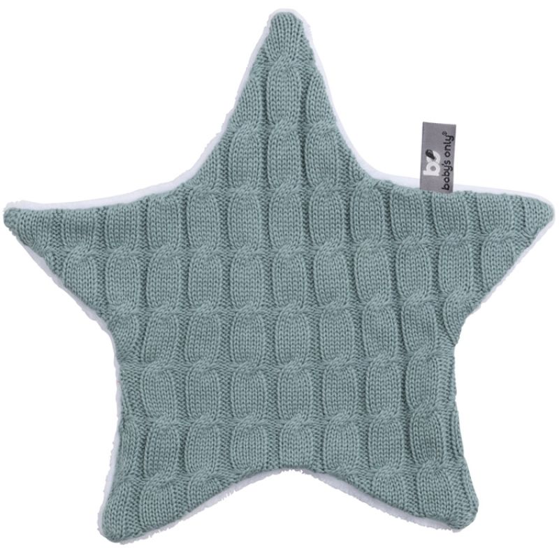 Doudou plat étoile vert d'eau Cable Baby's Only