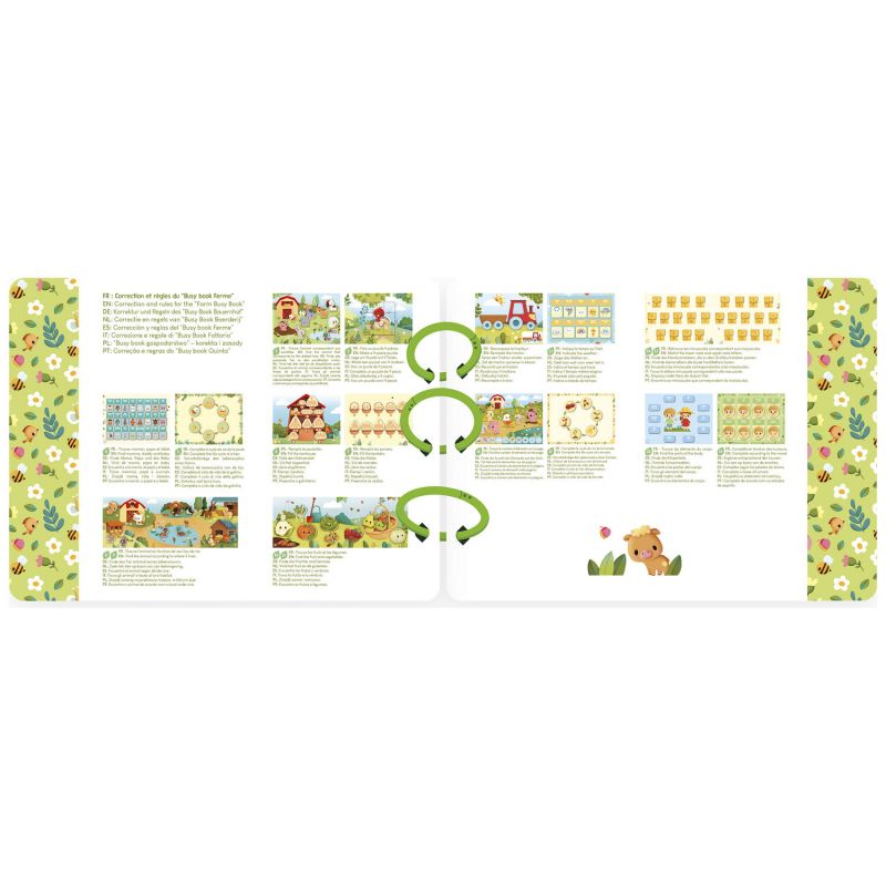 Livre d'activités Busy Book Ferme Janod Produit ouvert 4
