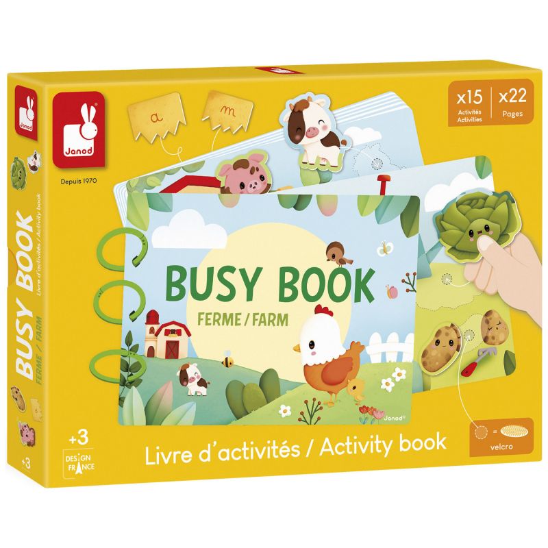 Livre d'activités Busy Book Ferme Janod Packaging 8