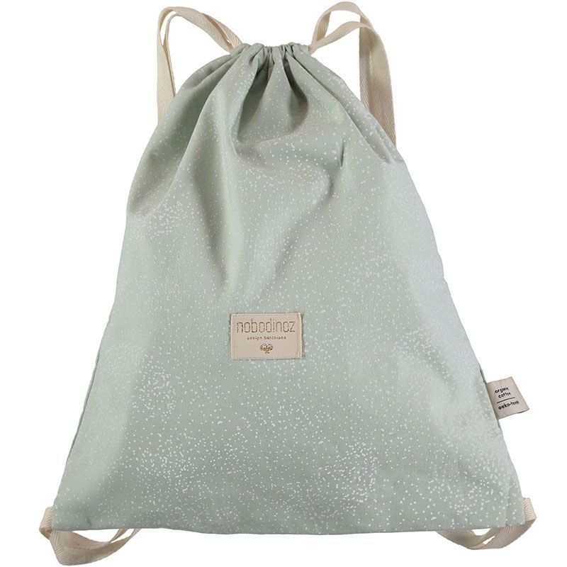 Sac à ficelles Koala coton bio White bubble Aqua Nobodinoz