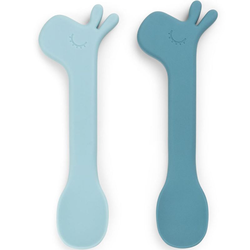 Lot de 2 cuillères en silicone Lalee Bleu Done by Deer