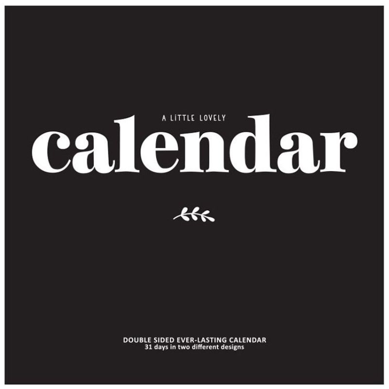 Calendrier perpétuel noir A Little Lovely Company