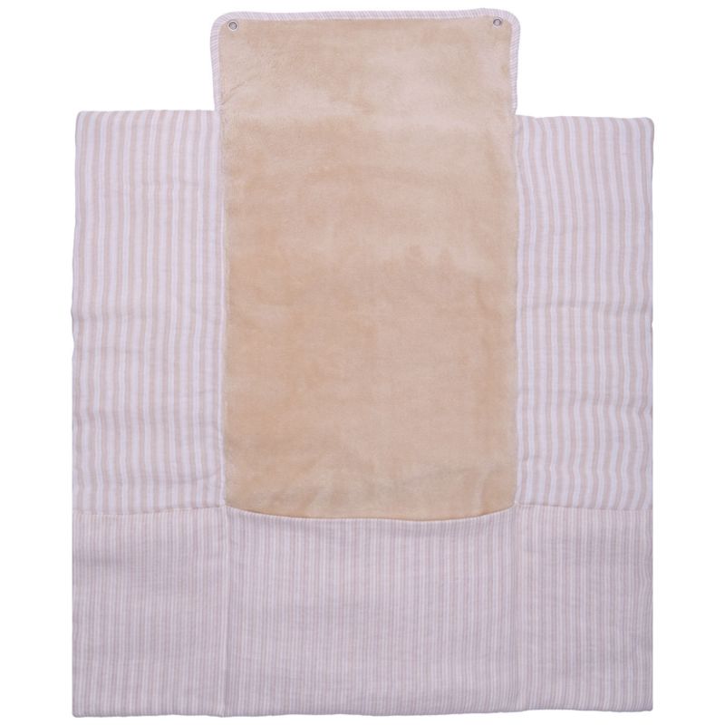 Tapis à langer avec poches gaze de coton rayé galet BB & Co Produit 2