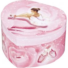 Boîte à bijoux musicale phosphorescente coeur Ballerine rose  par Trousselier