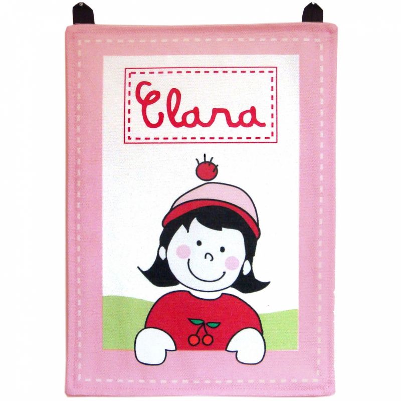 Plaque de porte rose (personnalisable) Les Griottes
