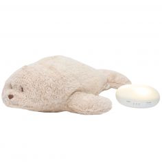 Peluche veilleuse Phoque nature bio sable - Moonie