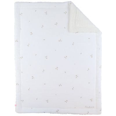 Couverture en mousseline et sherpa Blanc (75x100 cm) Noukie's