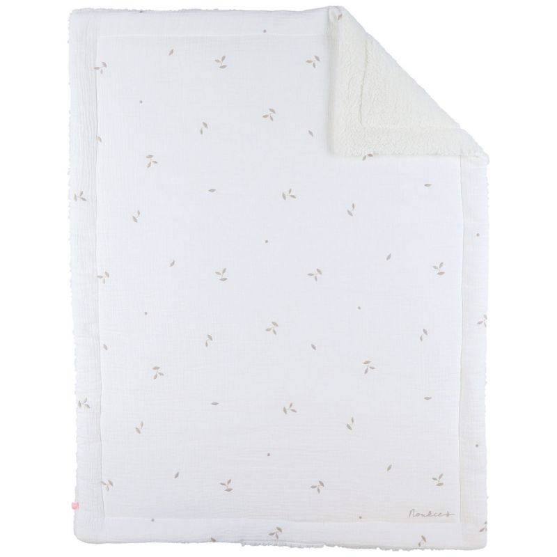 Couverture en mousseline et sherpa Blanc (75x100 cm) Noukie's Produit 1