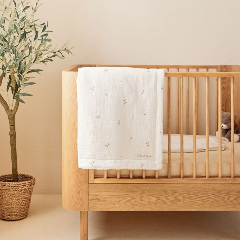 Couverture en mousseline et sherpa Blanc (75x100 cm) Noukie's Ambiance 6