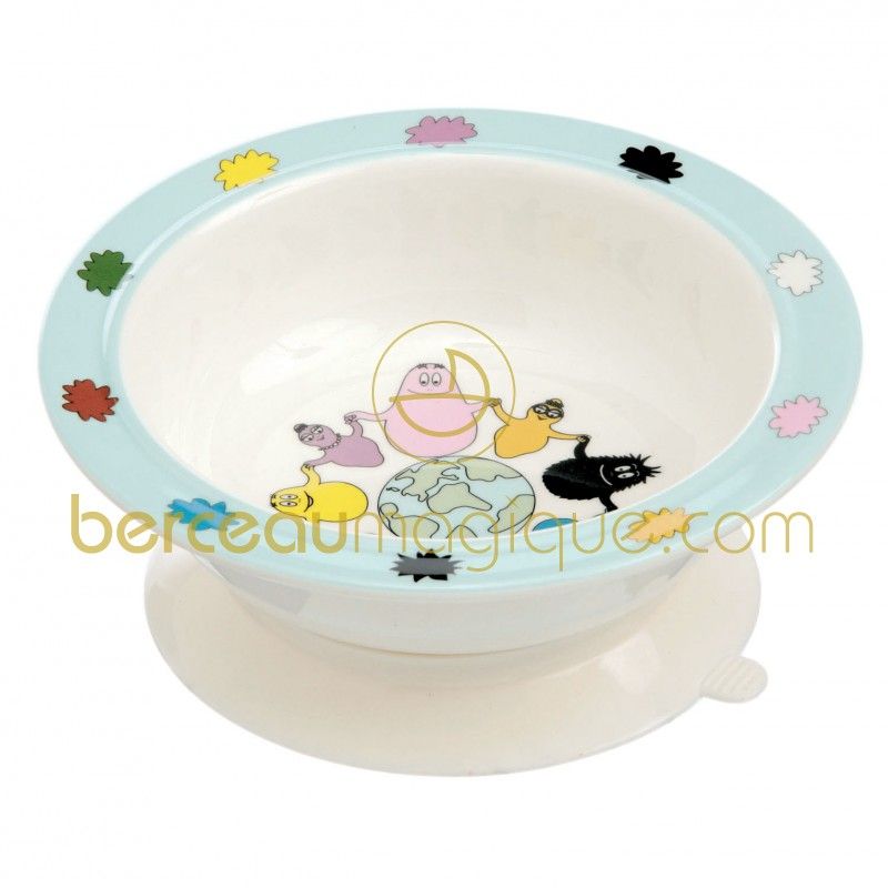 Assiette creuse ventouse Barbapapa pastel Petit Jour Paris