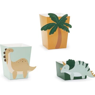 Lot de 6 boîtes pour snacks Dinosaures  par Party Deco