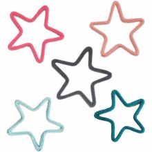 Déco murale étoiles en tricotin coloris personnalisable (lot de 5)  par Charlie & June