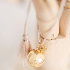 Bola de grossesse Gri-Gri Etoile cordon biscuit (or jaune 18 carats) - Pleine Lune