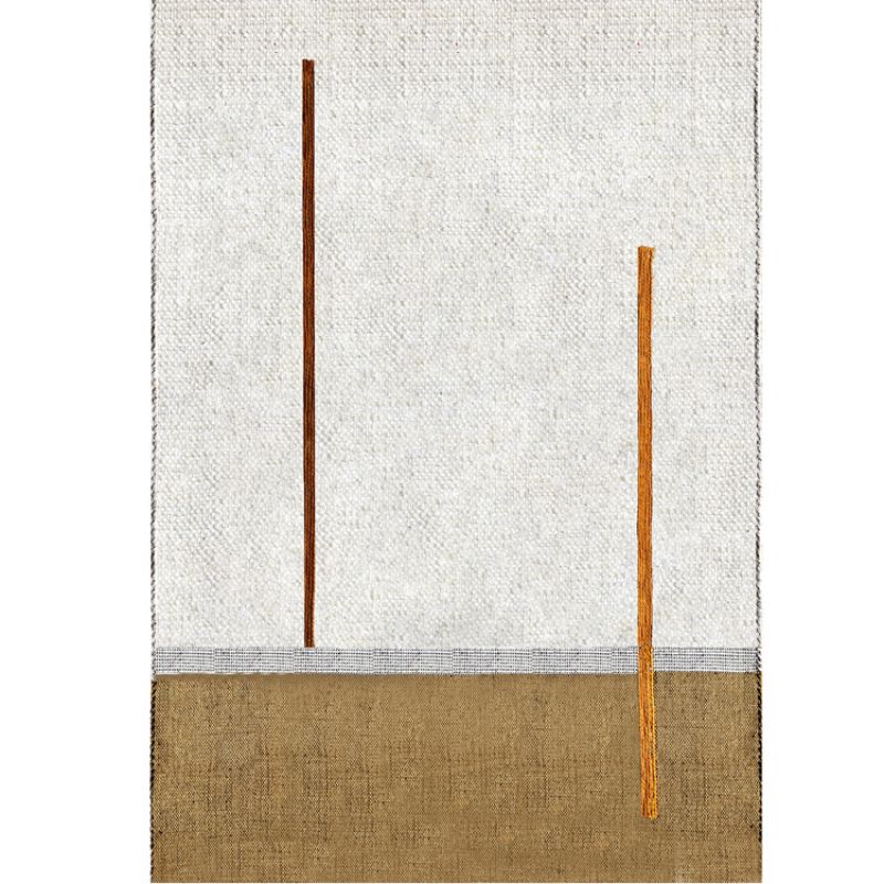 Tapis rectangulaire en fibres naturelles Atlas jaune (110 x 160 cm) AFKliving