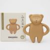 Ourson de dentition en caoutchouc naturel cappuccino Moonie Packaging 3