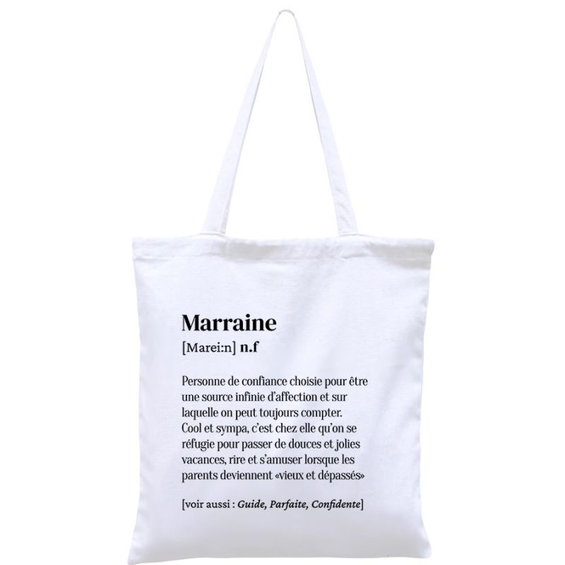 Sac à anses en coton bio Marraine Hindbag