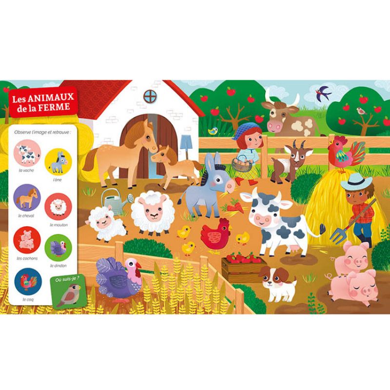 Livre Cherche et trouve des tout-petits Chez les animaux Auzou Editions Produit ouvert 3