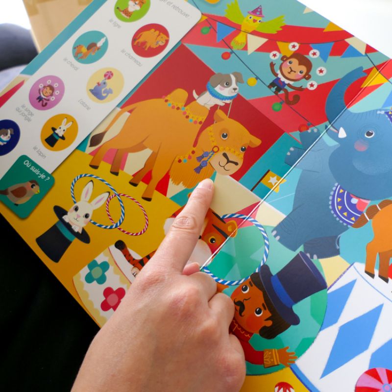 Livre Cherche et trouve des tout-petits Chez les animaux Auzou Editions Ambiance 4