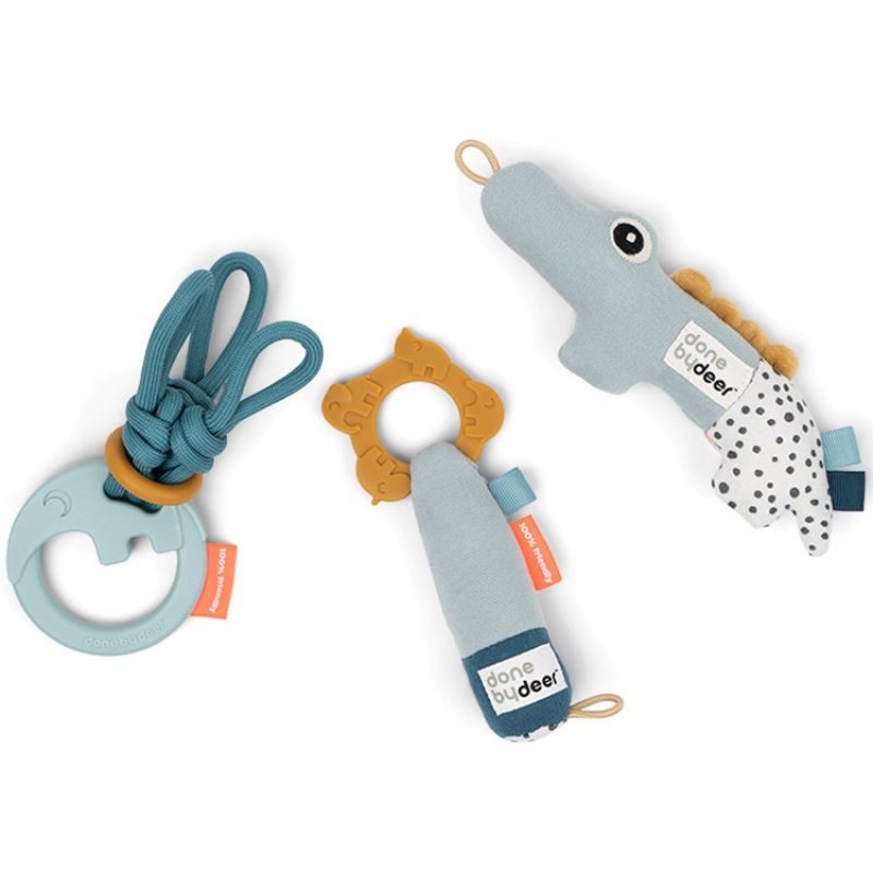 Coffret de naissance hochets bleus Deer friends Done by Deer