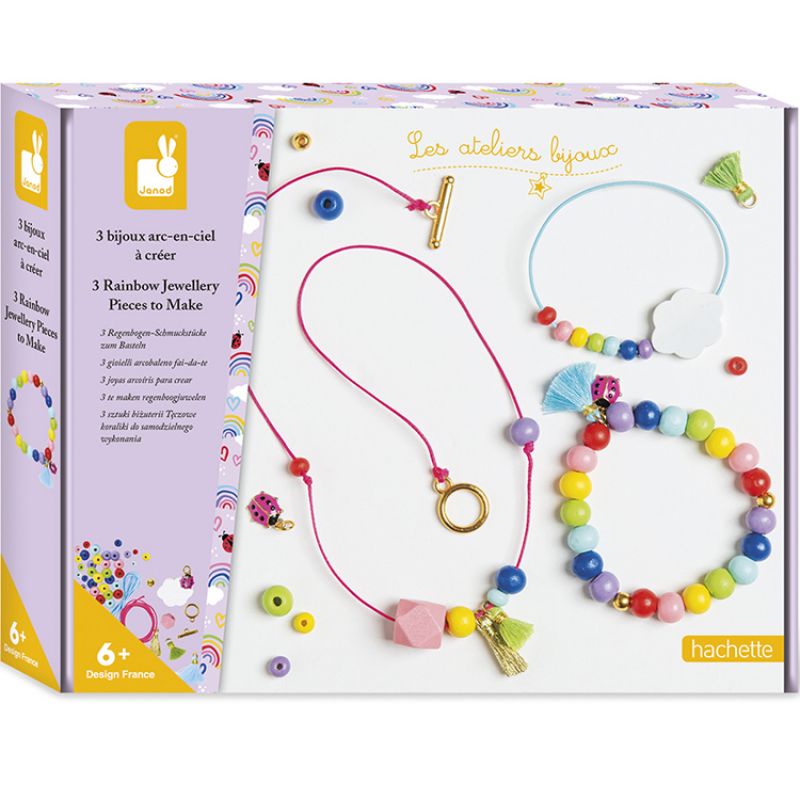 Kit DIY 3 bijoux Arc-en-ciel à créer Janod