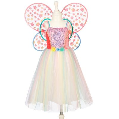 Déguisement robe Flora avec ailes (8-10 ans)