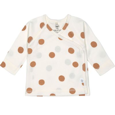 Tee-shirt kimono Big Dots blanc cassé (0-2 mois)