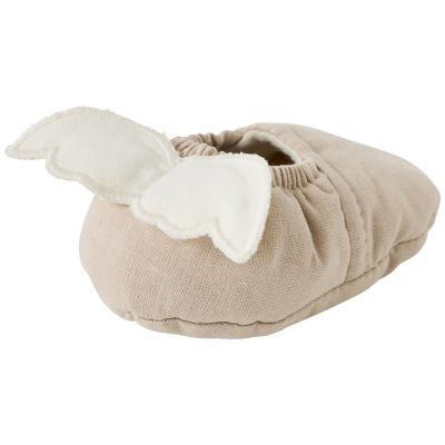 Chaussons avec ailes d'ange biscuit (0-6 mois)