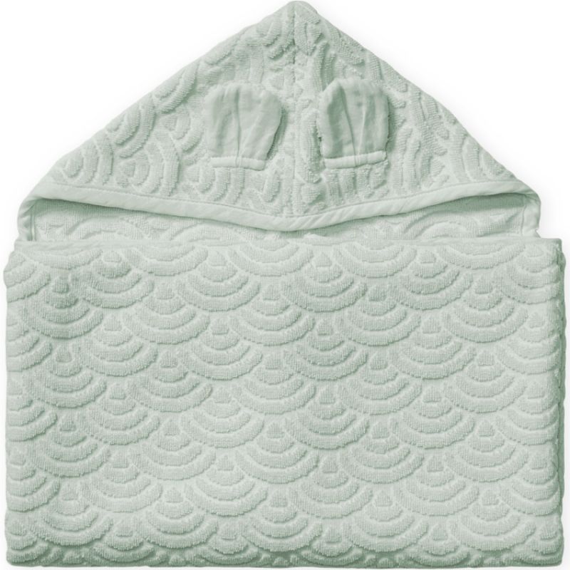 Cape de bain ours vert sauge (70 x 130 cm) Cam Cam Copenhagen