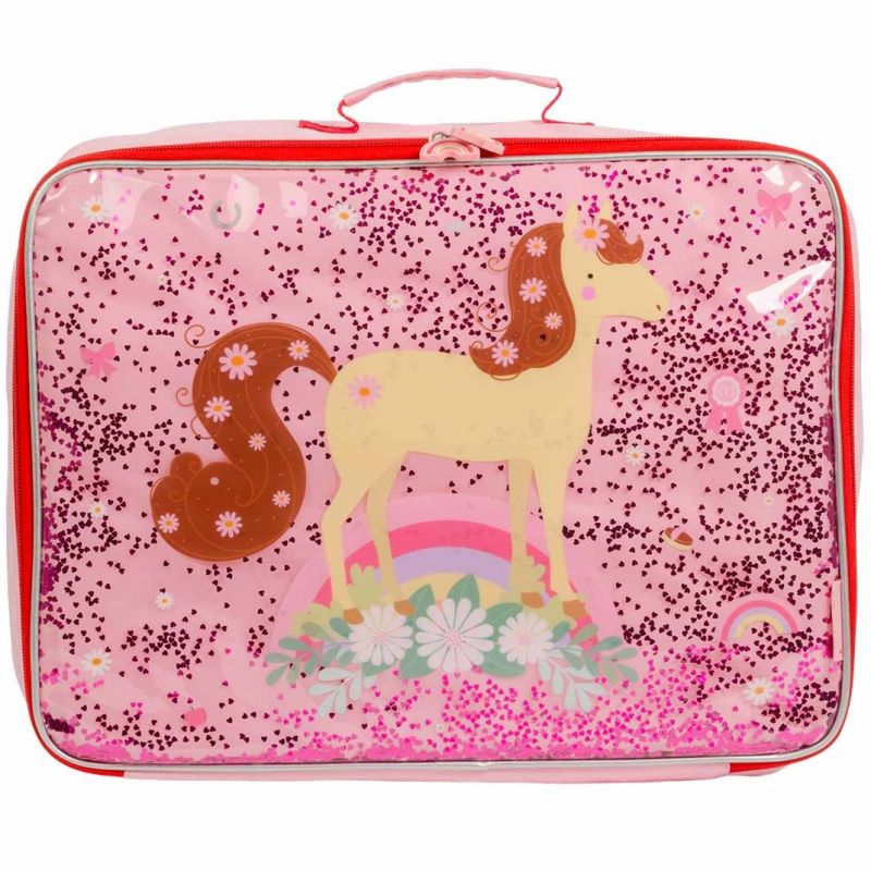 Petite valise à paillettes Cheval A Little Lovely Company
