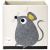 Variation Ecru, gris et noir du produit Cube de rangement en tissu Souris de la marque 3 sprouts