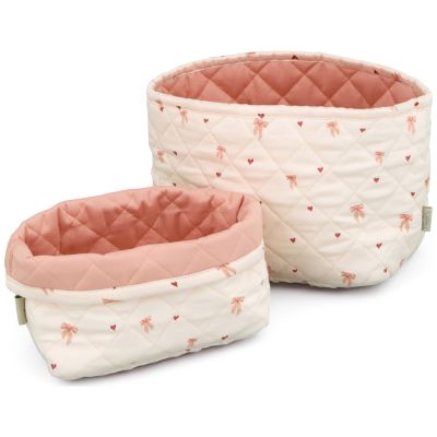 lot de 2 paniers de rangement matelassés Bows  par Cam Cam Copenhagen