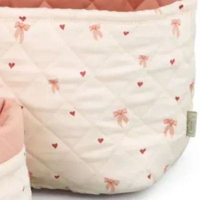 lot de 2 paniers de rangement matelassés Bows