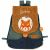 Variation Orange, bleu, vert du produit Sac à dos Tchikis 3 Panda Roux (personnalisable) de la marque L'oiseau bateau