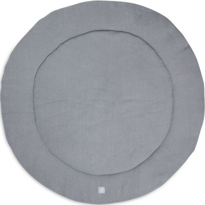 Tapis de jeu rond Basic Knit Stone Grey (95 cm) Jollein