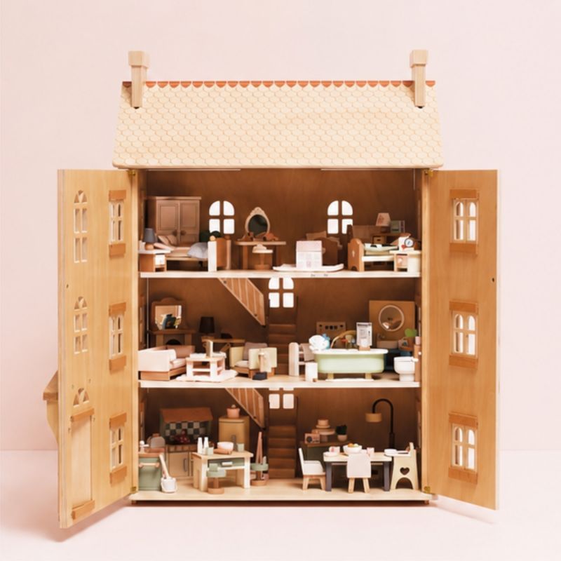 Grande maison de poupée couleur bois naturel FSC Le Toy Van Ambiance 3