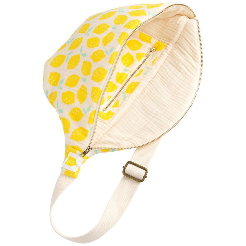 Sac banane en gaze de coton Pop Citron Sauthon Produit ouvert 3