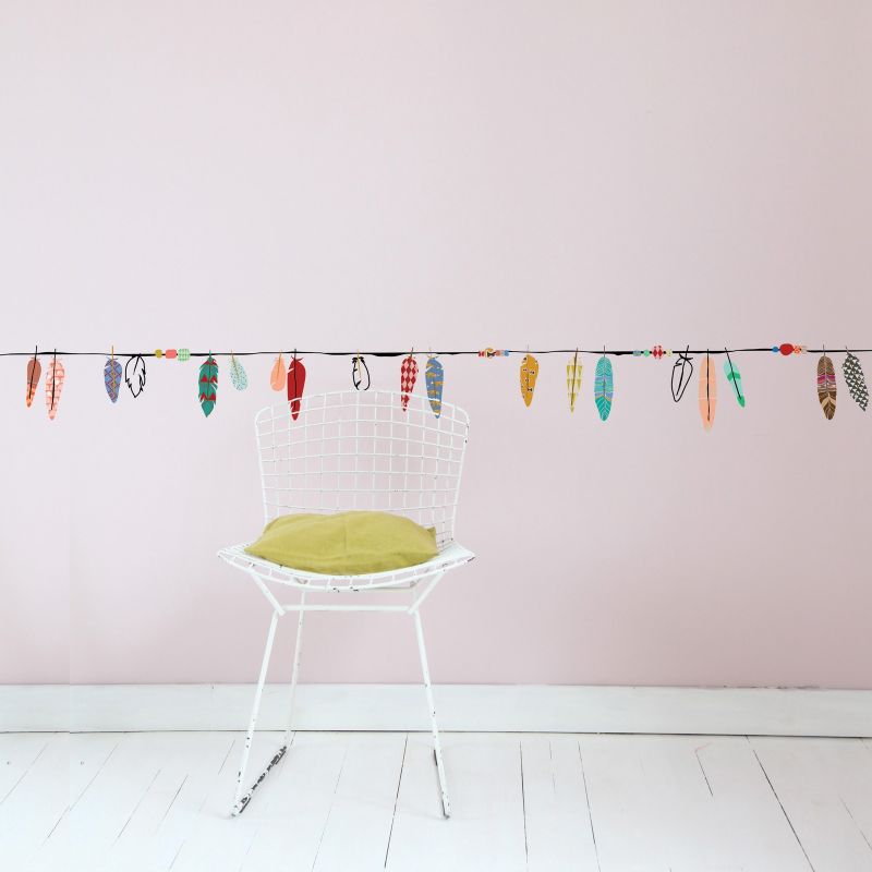 Frise adhésive Plumes multicolores (5 m) Mimi'lou
