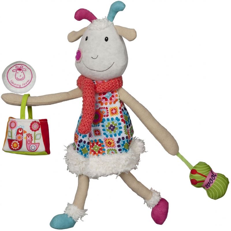 Huguette la biquette d'activités La Happy Farm (45 cm)  Ebulobo