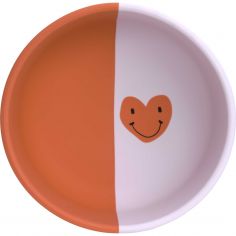 Bol en silicone Happy Rascals Coeur lavande - Lässig 
