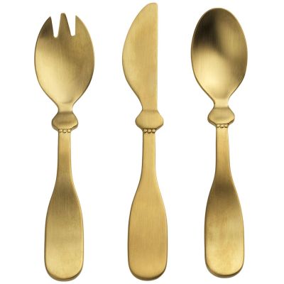 Set de couverts en acier inoxydable pour enfant Gold