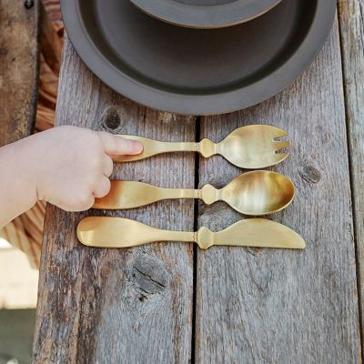 Set de couverts en acier inoxydable pour enfant Gold