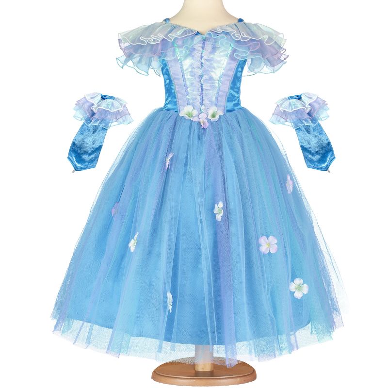 Robe de princesse bleue à fleurs (6-8 ans) Travis Designs