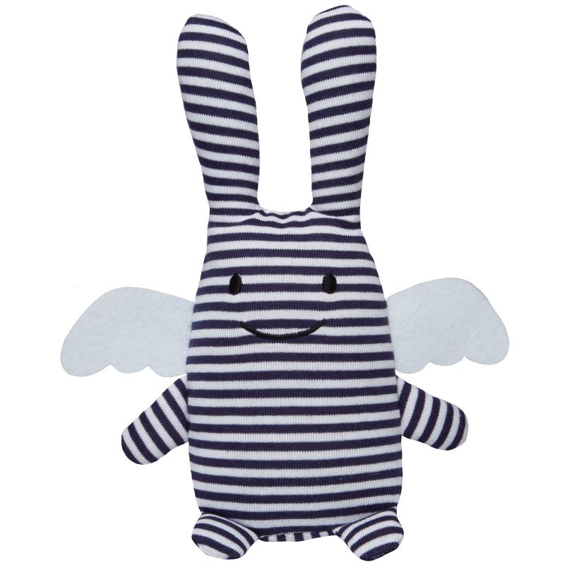 Hochet peluche Ange lapin marinière + pochette en coton Trousselier Produit 1 grande taille