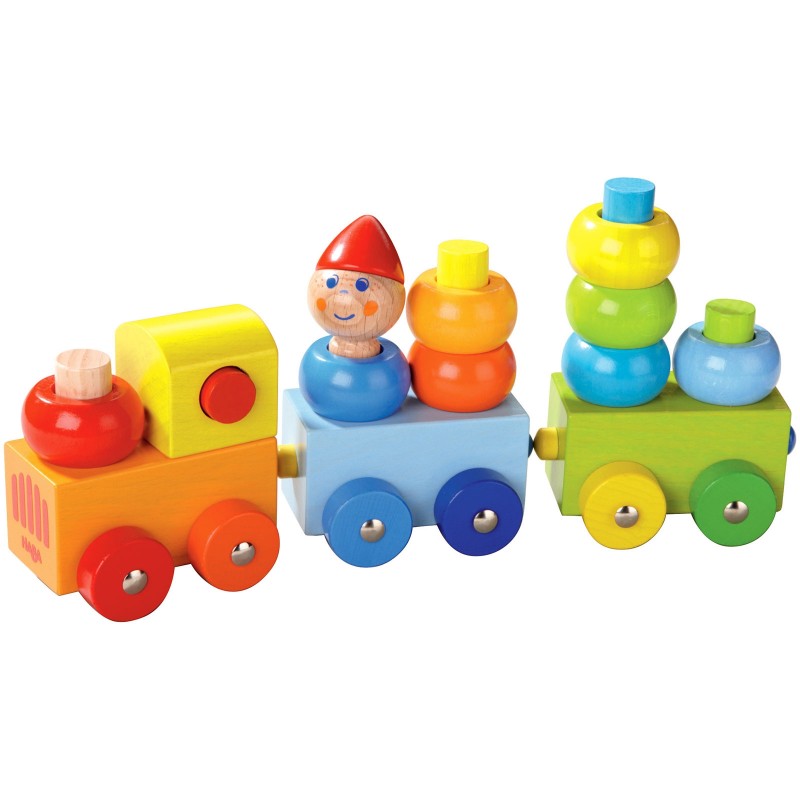 Train de construction ronds multicolores Haba