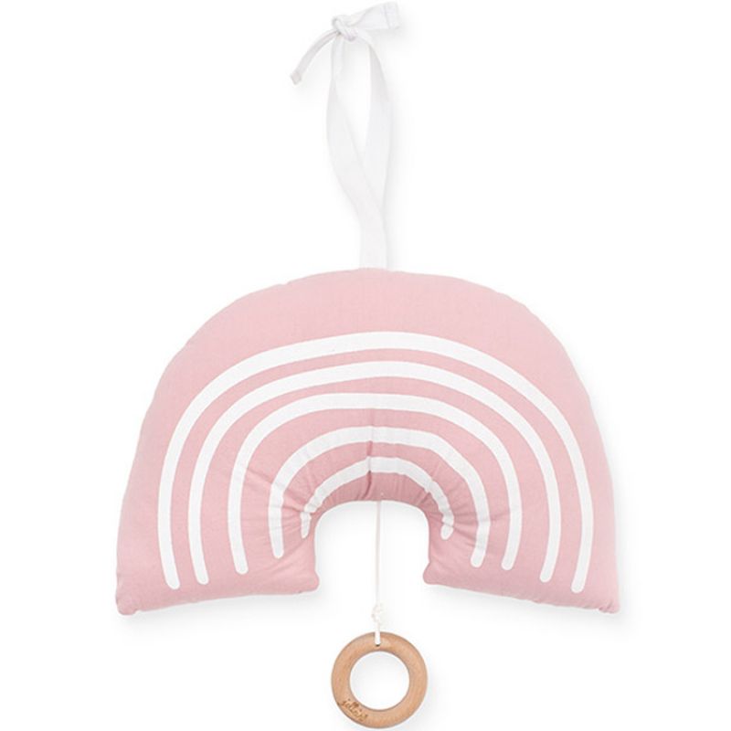 Coussin musical à suspendre Rainbow blush rose (25 cm) Jollein