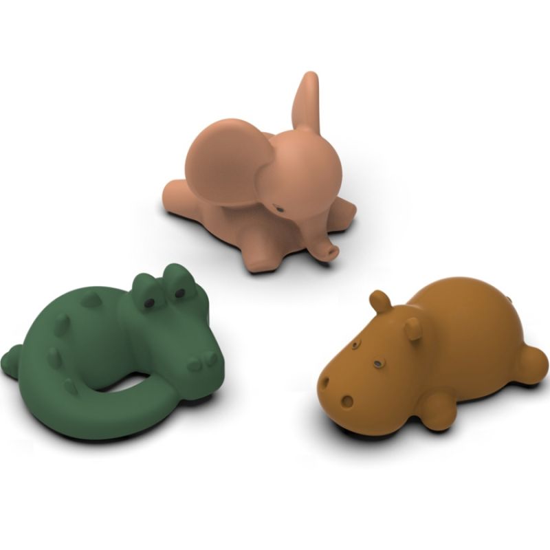 Lot de 3 jouets de bain Nori Safari multi mix Liewood