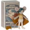 Souris Super héros Petit Frère et sa boîte assortie  par Maileg